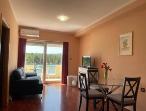 Apartment | Living area - Pool View Apartment With Balcony in Obrovac (Obrovac)