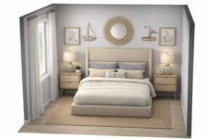 4 habitaciones, tabla de planchar con plancha, wifi y ropa de cama 