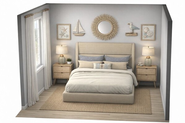 4 bedrooms, iron/ironing board, WiFi, bed sheets