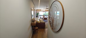 Living area - Beautiful beachfront apartment in Gaivotas - Ingleses Norte (Ingleses do Rio Vermelho)