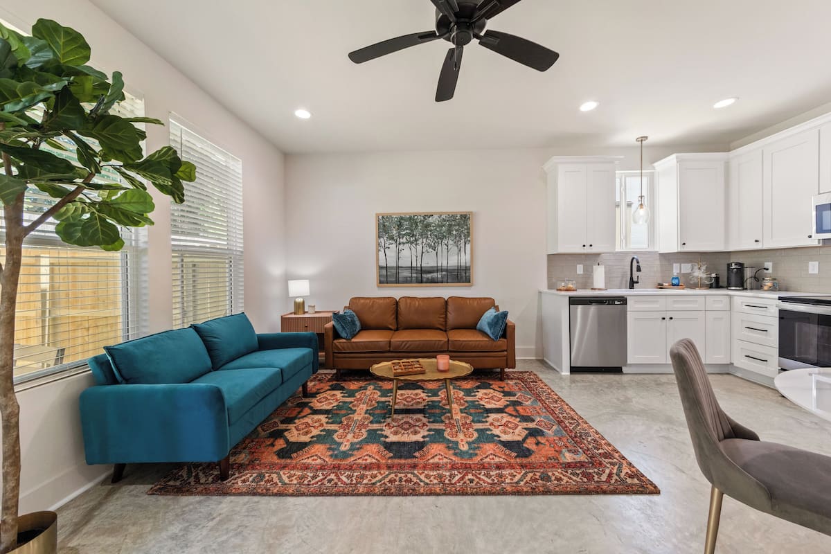 Maison mitoyenne Luxe, 2 chambres | Coin séjour