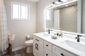 Towels, soap, toilet paper