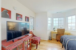 Desk, iron/ironing board, travel crib, free WiFi