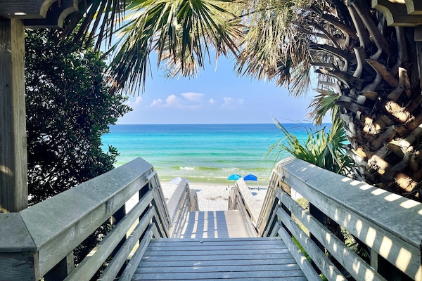 Sun-loungers, beach towels
