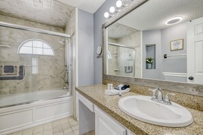 Hair dryer, bidet, towels