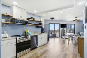 Fridge, microwave, oven, stovetop - NEW Rental!!! Regatta Condos 201A - Full Beach View with Gulf Front Resort!! (Gulf Shores)