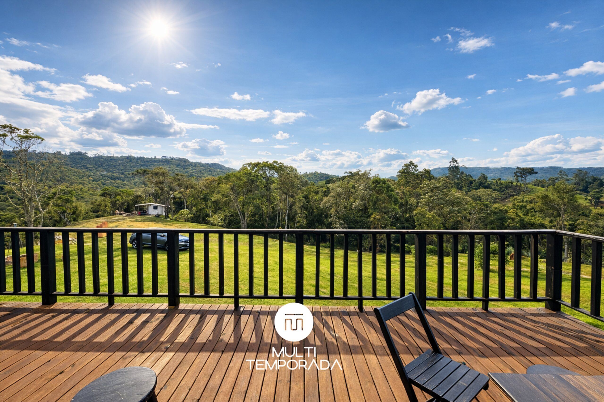 Deluxe chalet, bubbelbad, uitzicht op bergen | Terras