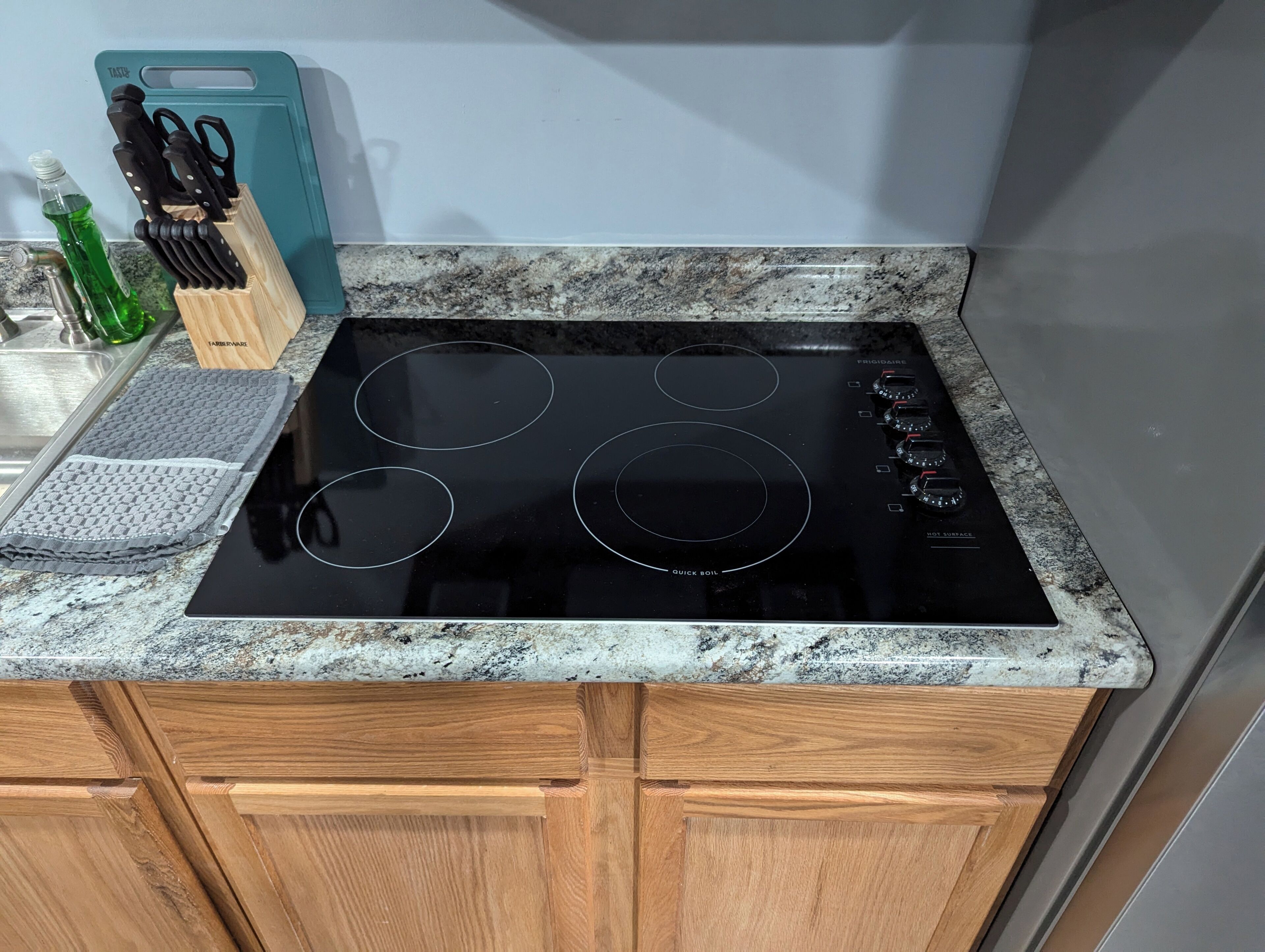 Microwave, oven, stovetop, dishwasher