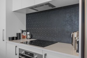 Fridge, microwave, dishwasher, toaster