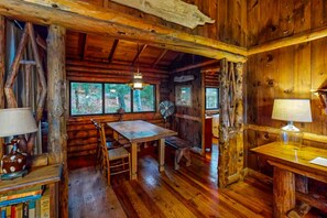 Dining - Cabin in the Pines with Cove Views & Beach Access (Boothbay Harbor)