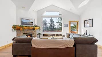 TV, fireplace, offices