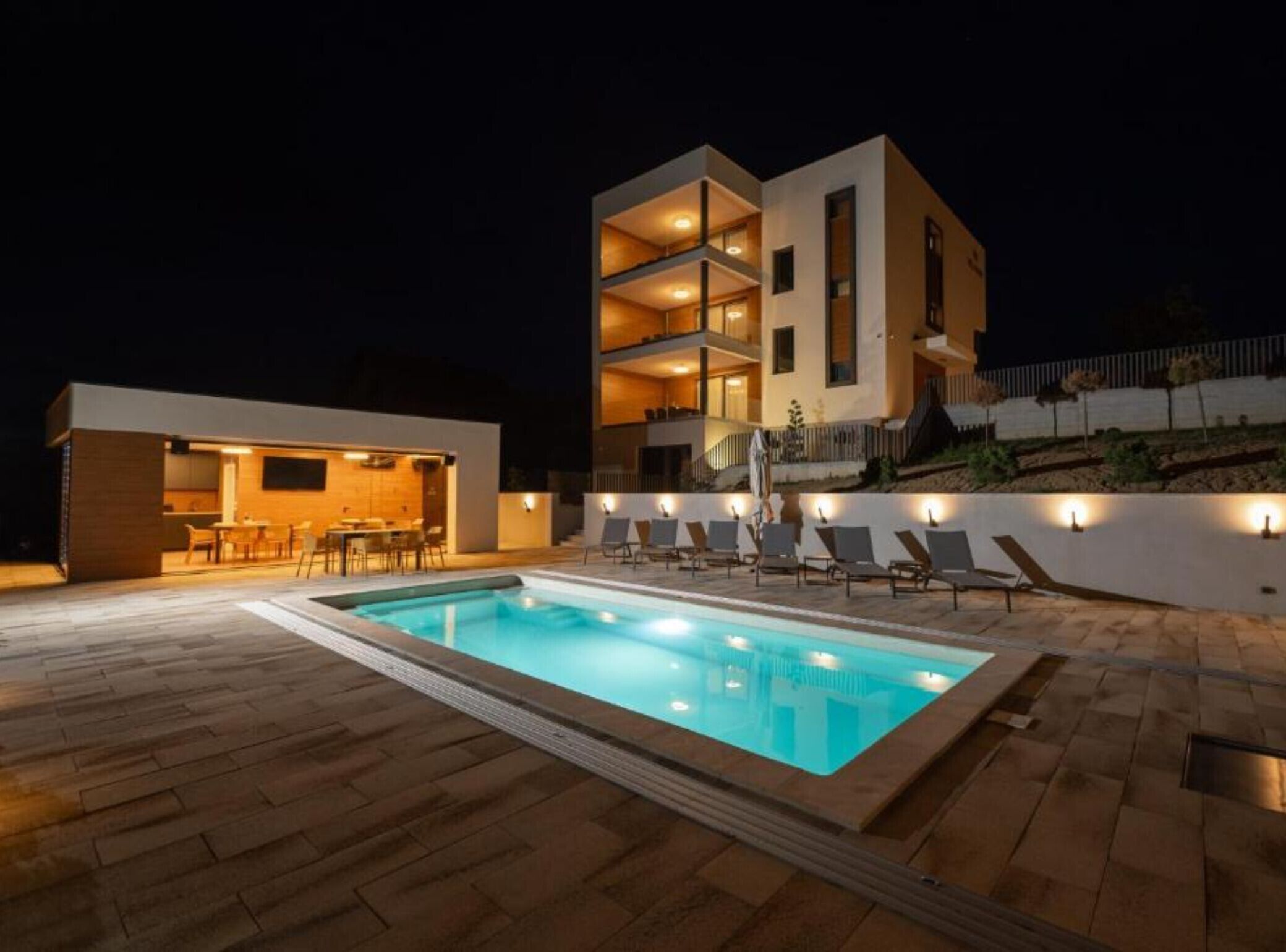 A heated pool