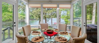 Sprawling Lakefront Home on Peninsula, Beach, Dock, Kayaks, SUPs, Dogs Welcome!
