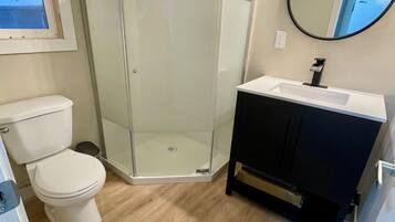 Hair dryer, towels, toilet paper