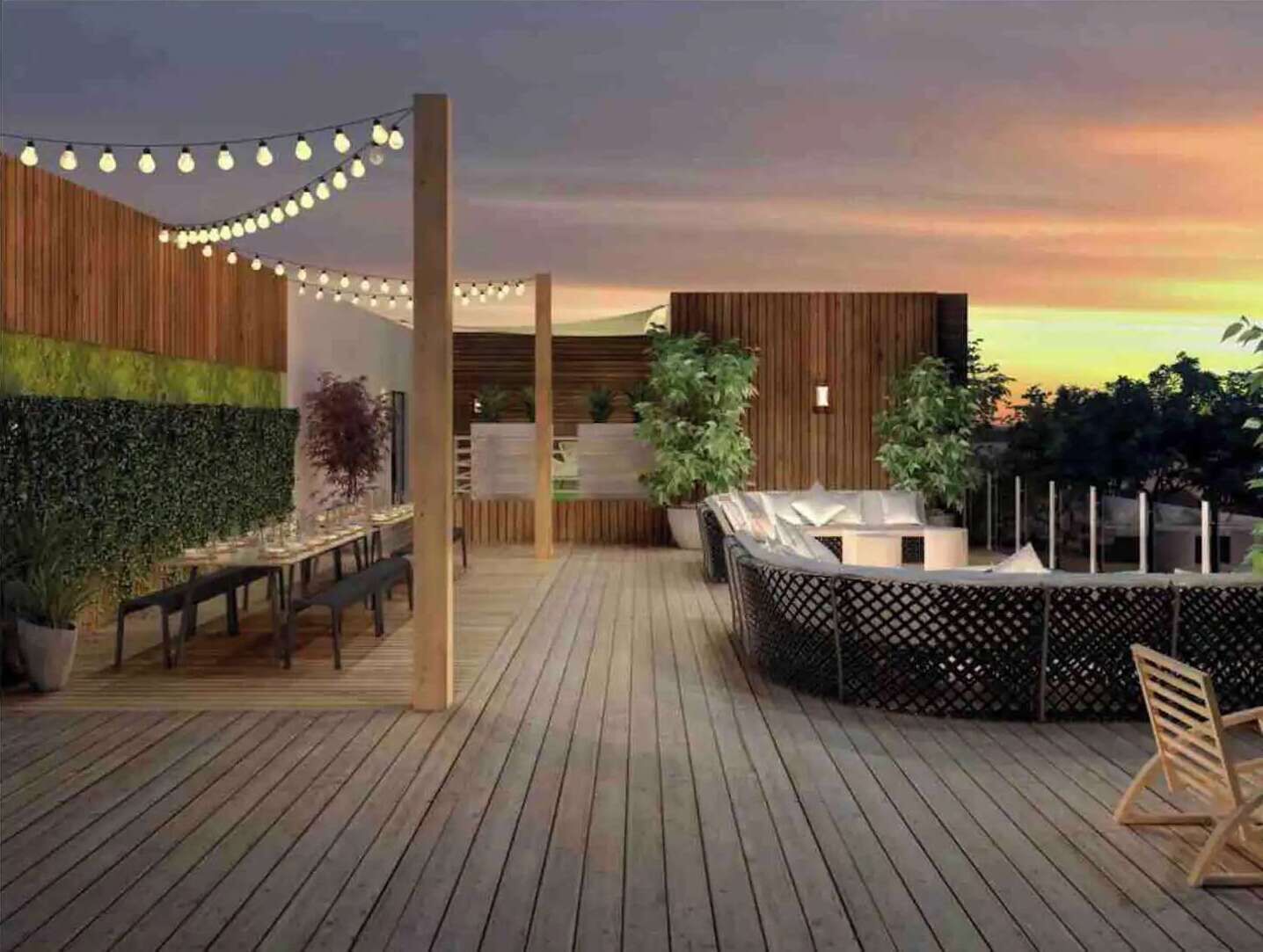 屋外ダイニングエリア