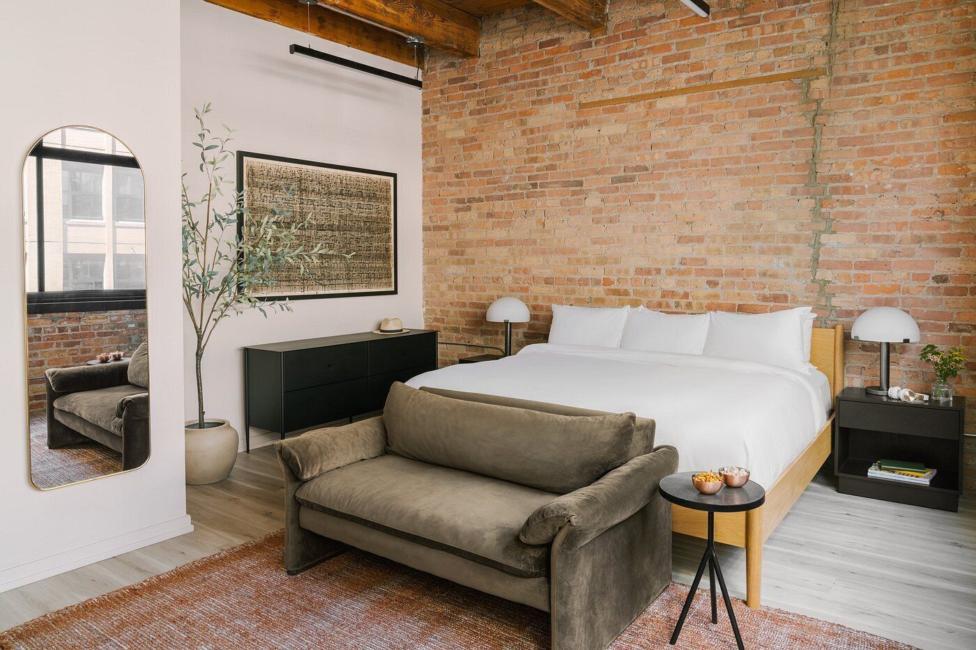 Premium bedding, laptop workspace, blackout drapes, iron/ironing board