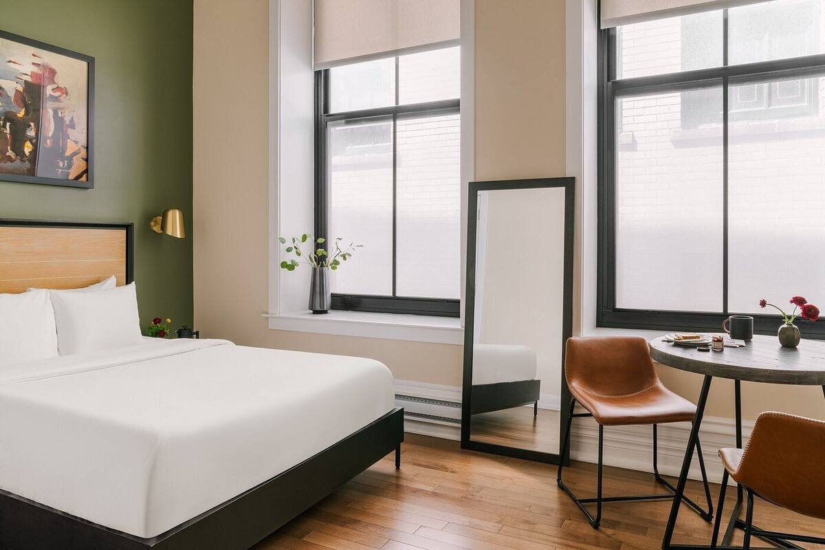 Superior Studio Suite | Premium bedding, blackout drapes, soundproofing, iron/ironing board