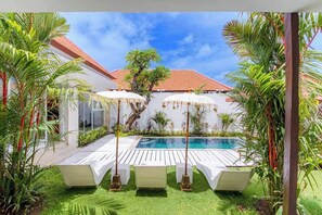 Pool - 4-bedroom villa in soothing Bali with cool AC breeze (Bali)