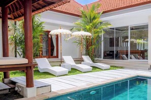 Pool - 4-bedroom villa in soothing Bali with cool AC breeze (Bali)