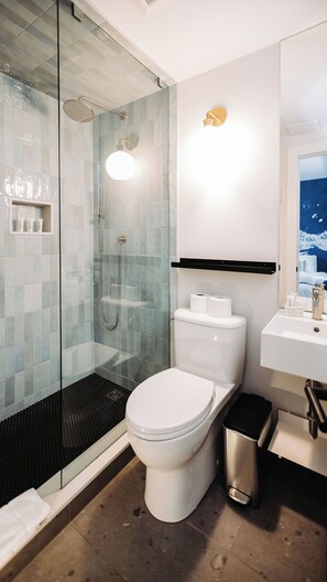 Shower, hair dryer, towels, soap - Penny's Motel & Apres (Thornbury)