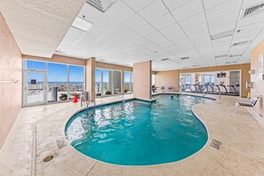 Indoor pool, a heated pool - Lighthouse 318 | Beachfront | Corner Condo | My Beach Getaways (Gulf Shores)