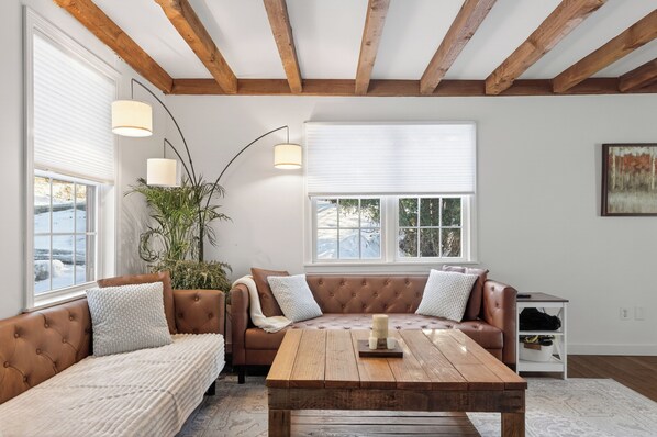 Smart TV, books, music library, stereo - Completely renovated 4 bedroom farmhouse dog friendly large lawn beautiful field (Thomaston)