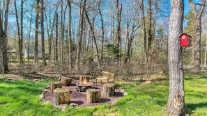 Property grounds - Pocono Lake Chalet | Hot Tub | Fire Pit | Patio (Tobyhanna Township)