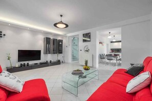 TV - Villa with heated pool and air conditioning (Cerovlje)