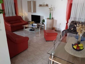 TV - Holiday apartment with barbecue facilities and terrace (Vir)