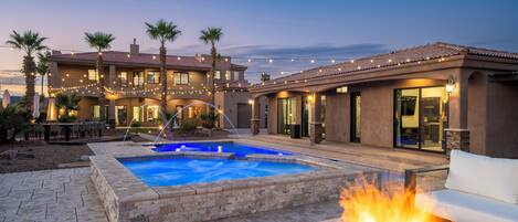 Outdoor pool, a heated pool