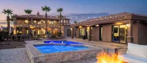 Outdoor pool, a heated pool