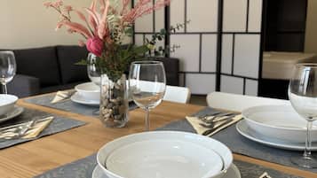 Familielejlighed - byudsigt | Spiseområde