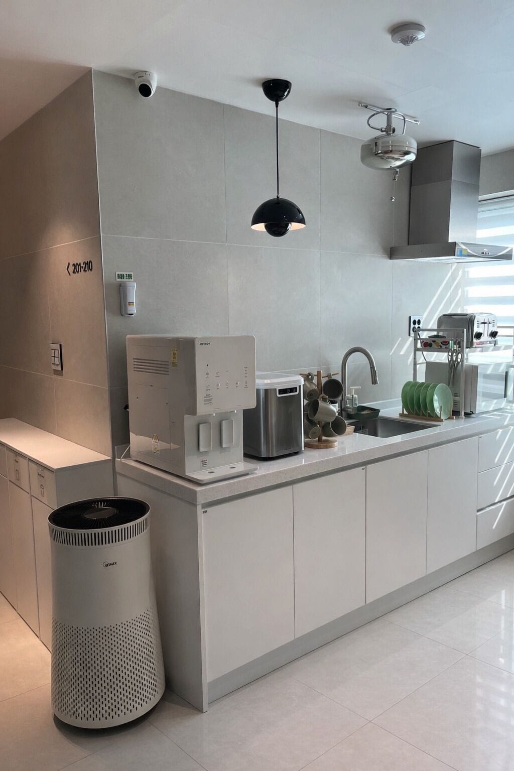 Mini-fridge, microwave