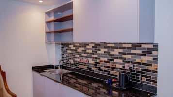 Executive Suite, Balcony, Mountain View | Private kitchen | Fridge, high chair