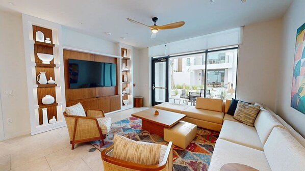 TV - Evermore Orlando | Tower Flat | Elevated Garden View Stay (Florida)