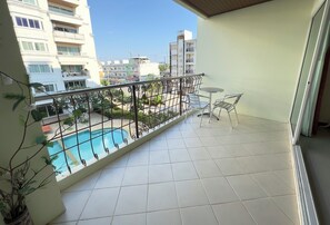 Condo, 1 Bedroom, Smoking, Balcony | Balcony - Large Pool-view Studio With Balcony - TW Platinum Suites, Jomtien (Pattaya)