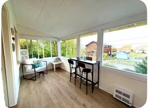 Interior - Retro Cabin across from private beach and minutes from the ferry (Clinton)