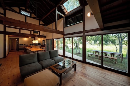 Interior. A relaxing rental house surrounded by white birch / Azumino City Nagano