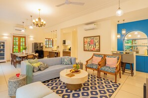 Living area - ELIVAAS Celest 4 BHK Villa with Pvt Pool (Arpoa)