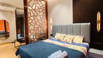 Luxe tweepersoonskamer, uitzicht op stad