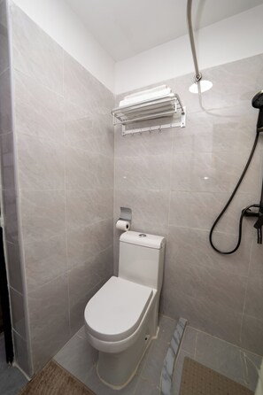 Serviettes fournies, savon, papier toilette