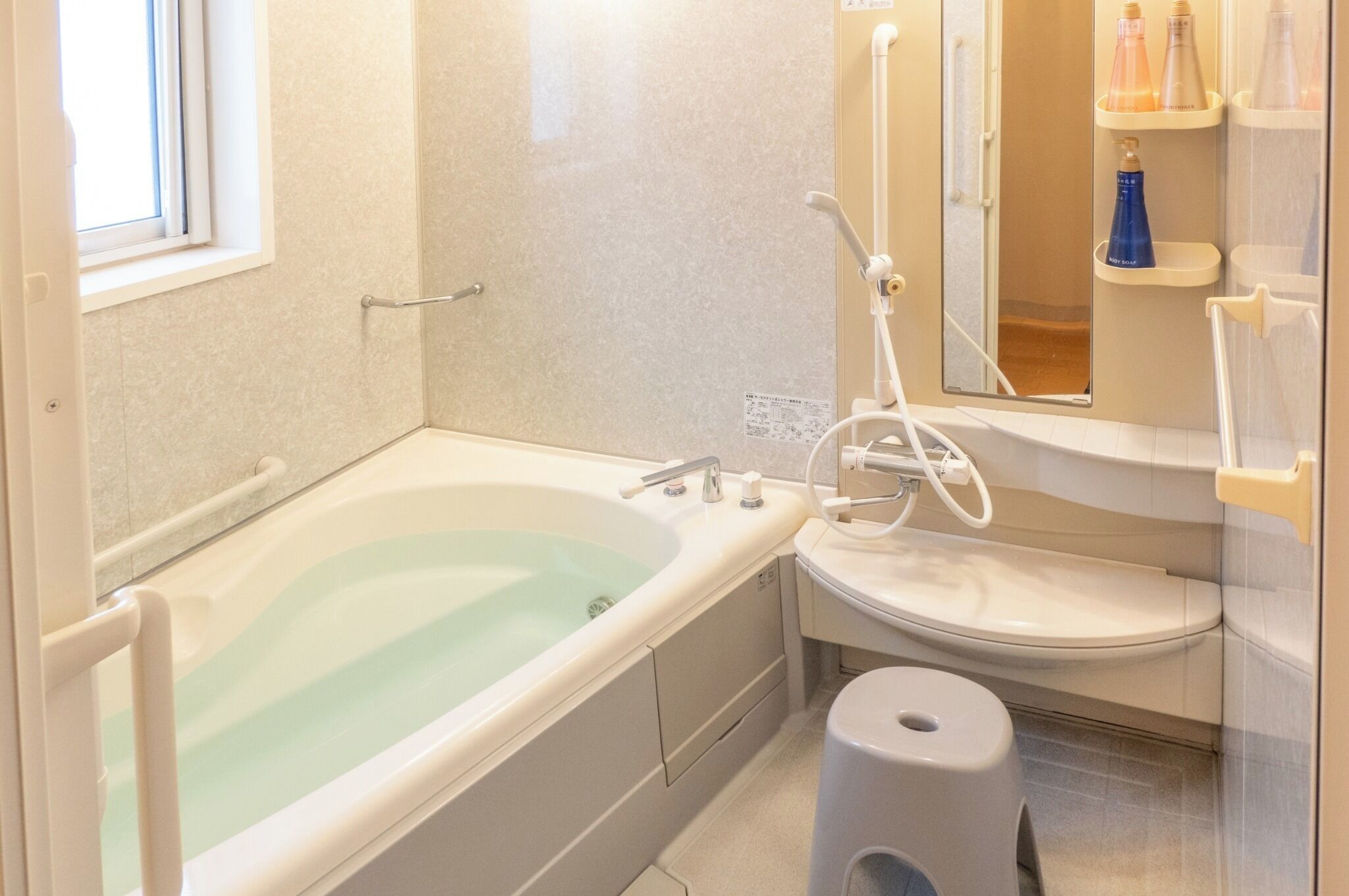 Hair dryer, towels