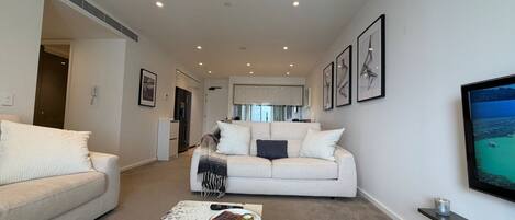 Huoneisto, kaupunkinäköala | Oleskelualue