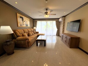 Condo, 2 Bedrooms, Smoking, Balcony | Living room - Spacious 2BR Corner Condo - Garden View Balcony - Royal Hill Resort (Pattaya)