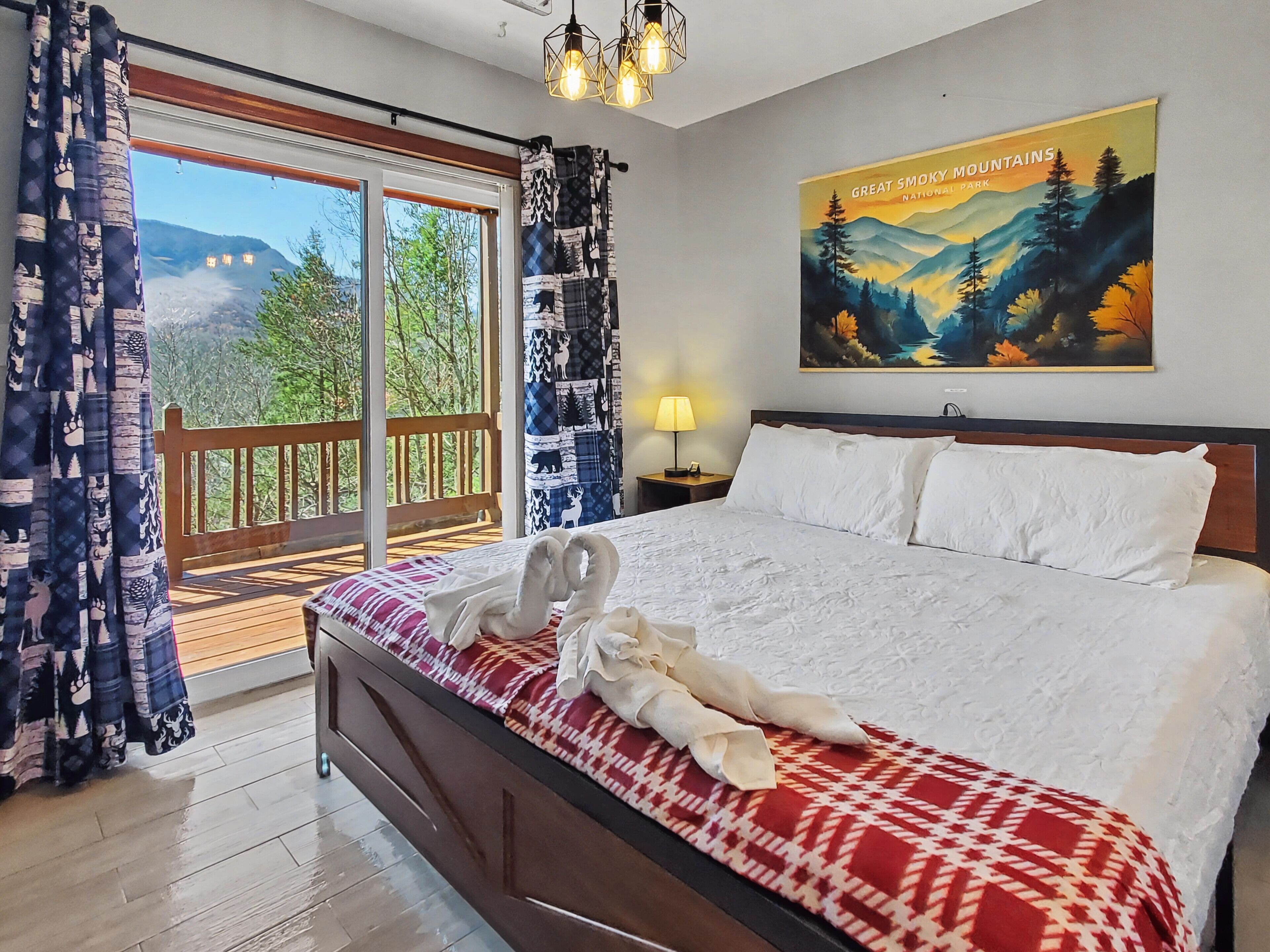 1 bedroom, desk, iron/ironing board, travel crib