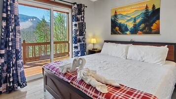 1 bedroom, desk, iron/ironing board, travel crib