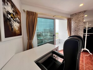 Condo, 1 Bedroom, Smoking, Balcony | Living room - Stylish 1BR Sea-view Condo - 2 Balconies - View Talay 1 Jomtien (Pattaya)