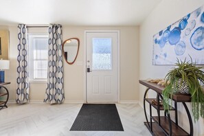 Premium bungalow, uitzicht op park | Interieur