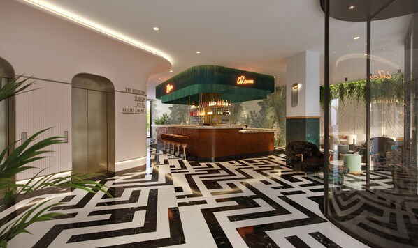 2 bars, bar en bord de piscine