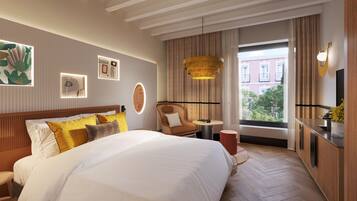 Sengetøy av topp kvalitet, dundyner, memory foam-senger og minibar